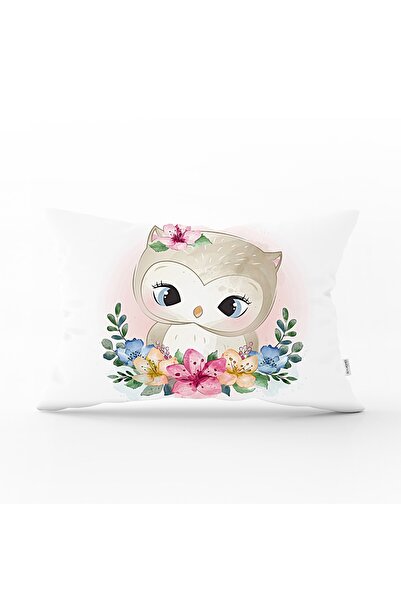 Realhomes Cute Owl Design Rectangular Throw Pillow Cover