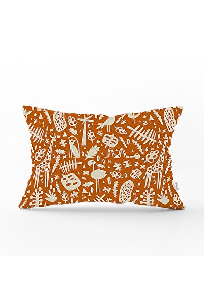 Realhomes غطاء وسادة مستطيل مطبوع رقميًا بتصميم خاص على شكل حيوان عرقي