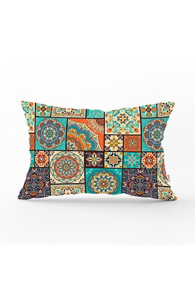 Realhomes Wide Ethnic Square Vintage Decorative Rectangle Throw Pillow Cover