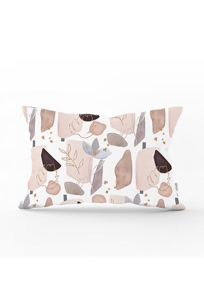 Realhomes Special Design Rectangular Throw Pillow Cover with Pastel Drawing a...