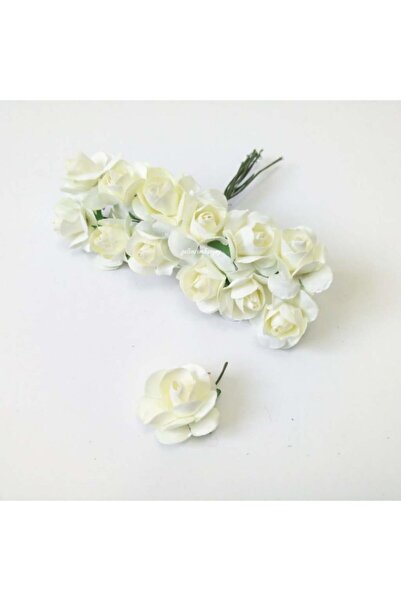 Gelincimherşey Krem 144’lü Süsleme Için Kağıt Çiçek Gül