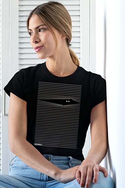 ROCKANDROLL Γυναικείο κοντομάνικο μπλουζάκι Noluyo Ya Μαύρο