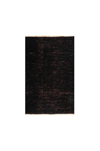 Grandhedefhalı Siyah Renk El Dokuma Vintage Paspas 45x70