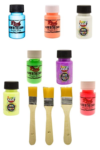 Rich Hayalet Boya 50 cc '7' Renk 3-4-5 Fırça Seti