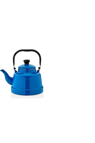 Genel Markalar EBRU Emaye 14 no Mavi Çaydanlık Demlik 1.1 litre Üstten Kulplu