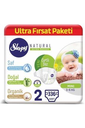 sleepy natural bebek bezi 2 numara mini ultra firsat paketi 336 adet fiyati yorumlari trendyol