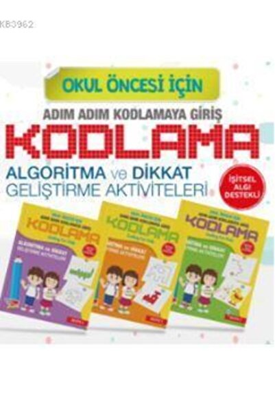 Dikkat Atölyesi Yayınları Okul Öncesi İçin Adım Adım Kodlamaya Giriş 3 Kitap ...