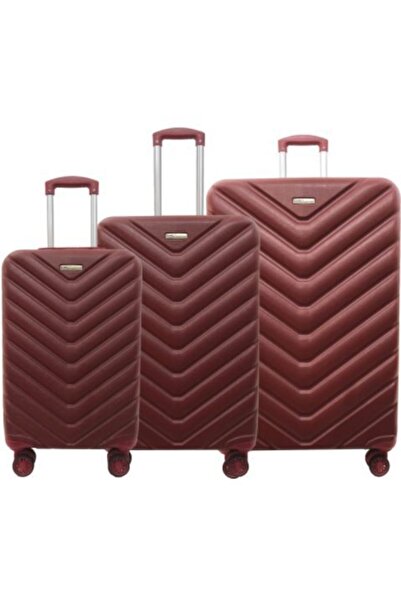 EHS Kırmızı 3'lü Valiz Takımı 5161