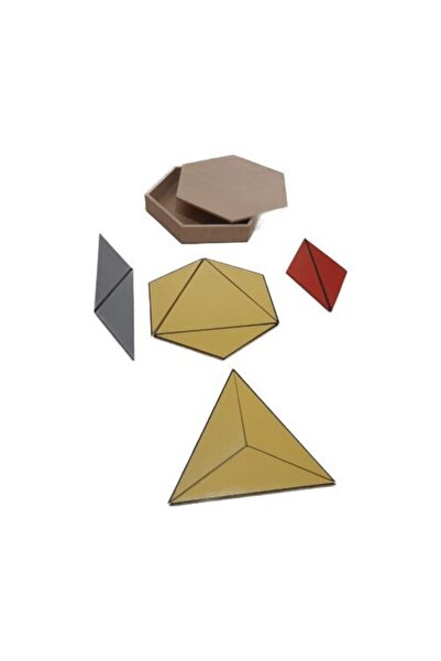 Montessori Gemisi مثلثات بنائية مربع سداسي كبير