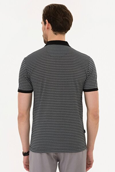 Pierre Cardin Μαύρο Slim Fit T-Shirt Polo λαιμόκοψη