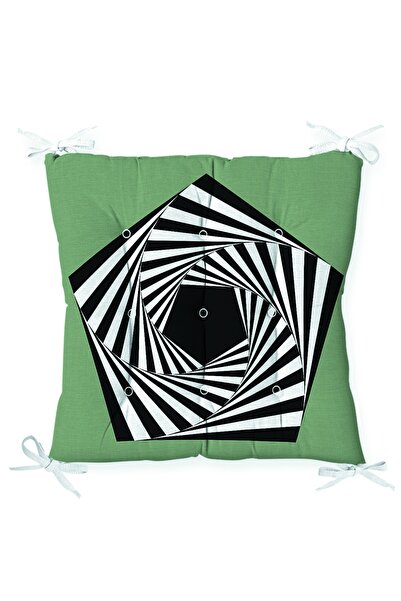 Realhomes Modern Pentagonal Black and White Tribal Patterned Custom Printed P...