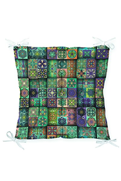 Realhomes Small Plain Vintage Decorative Square Ethnic Patterned Digital Prin...