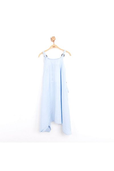 NK Girl's Blue Tunisian Gilet Dress Age 10
