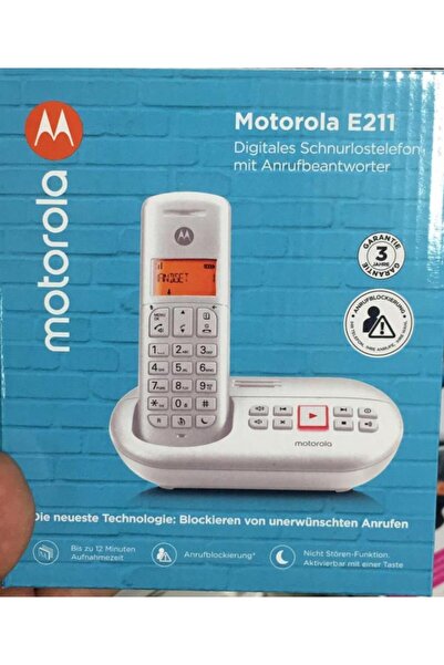 E211 Handsfree Masaüstü Beyaz Telsiz Telefon