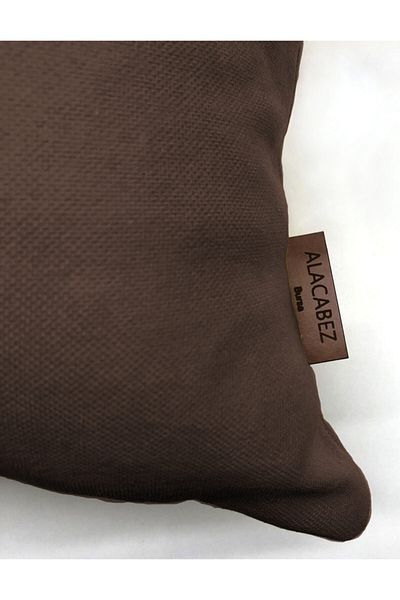Alacastore Balcon de grădină cu textura moale în aer liber 43x43 3 piese Husă de pernă combinată din seria maro