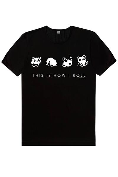 ROCKANDROLL Tricou pentru bărbați cu mânecă scurtă Panda Tumble