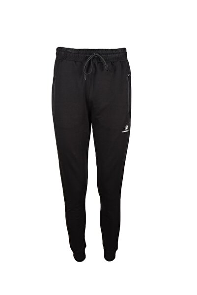 lumberjack Ανδρικό μαύρο βασικό αθλητικό παντελόνι τζόγκερ με ελαστικά τελειώ...