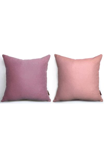 Alacastore Balcon de grădină cu textura moale în aer liber 43x43 2 bucăți husă de pernă combinată Pink Dream