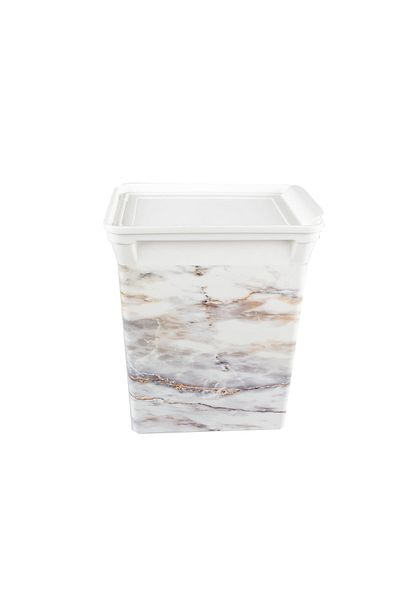 QUTU Λευκός κάδος απορριμμάτων Marble 10lt