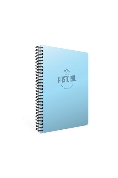 Gıpta Pastoral A4 96 Sheets Lined Pp Cover Spiral Notebook Blue