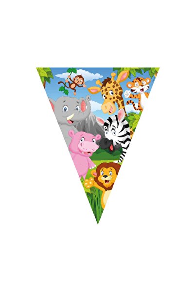 Eminonutoptanci Set de steaguri cu tematică animale din seria Safari