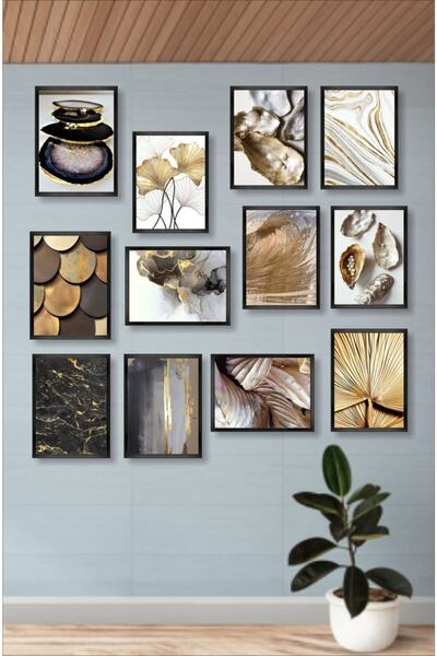 Dekorasna 12 Parça Çerçeve Görünümlü Mdf Tablo Rmd33