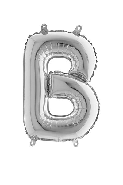 PARTİSERÜVENİ Letter Balloon Foil Letter B Silver 34 Inch (76 Cm)