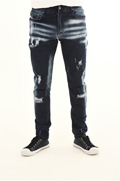 BLACK STEEL Erkek Antrasit Denım Slımfıt 20069  Pantolon