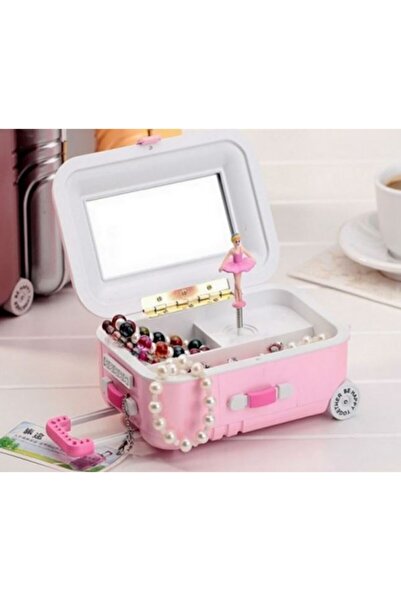 MOBGİFT Bavul Tasarımlı Balerinli Müzik Ve Takı Kutusu