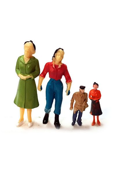 Vox Art 3-Piece Model Colorful People 1:50 Scale (vım-59)