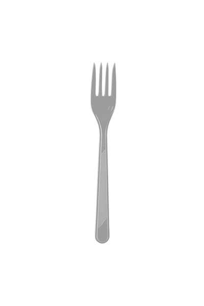 Roll-Up Fork Plastic Fork 25 Pieces Silver Color