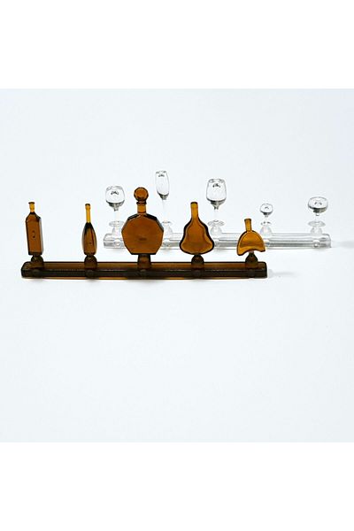 Vox Art Set of 10 Bottles & Glasses 1:25 Scale (vım-103)