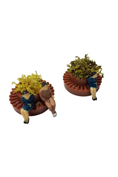 Vox Art 5-Piece Model Landscape Bench/Pot Human 1:50 Scale (vx47-50)