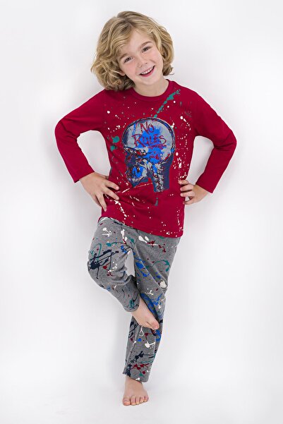 ROLY POLY Rolypoly No Rules Açık Bordo Erkek Çocuk Pijama Takımı