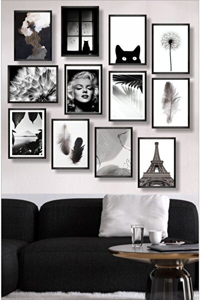 Dekorasna 12 Parça Çerçeve Görünümlü Mdf Tablo Rmd45