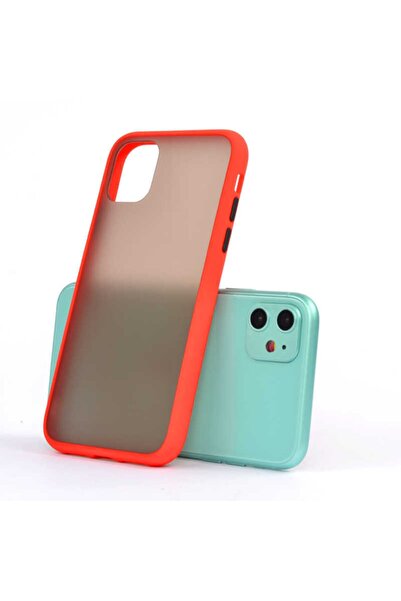 UnDePlus Apple Iphone 11 Arka Buzlu Mat Kırmızı Kılıf