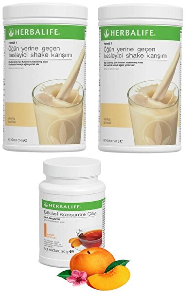 Herbalife 2 Adet Vanilya Shake - 1 Adet 50 Gr Şeftali Aromalı Çay