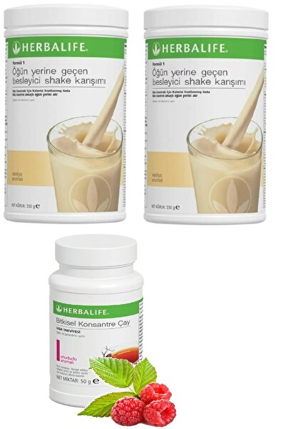 Herbalife 2 Adet Vanilya Shake - 1 Adet 50 Gr Ahududu Aromalı Çay