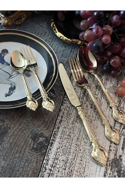 Royal Victoria 89 Parça Çatal Bıçak Takımı Altın