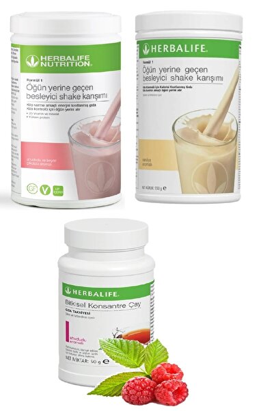 Herbalife Unisex 1 Adet Vanilya Shake 1 Adet Ahududu Beyaz Çikolatalı Shake V...