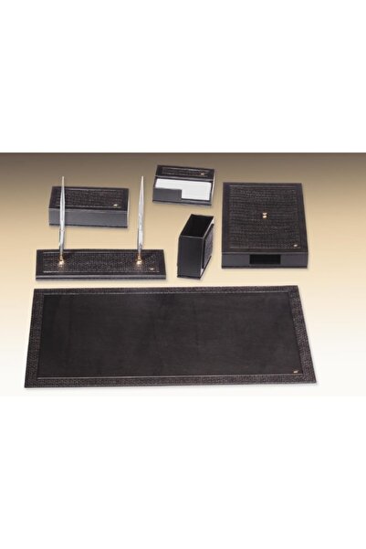 Tabac Siyah Woven Hakiki Deri Sümen Takımı 740-11