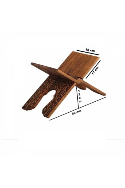 CAMİMARKET Hediyelik Rahle Ahşap Yakma Desenli Rahle 45 Cm