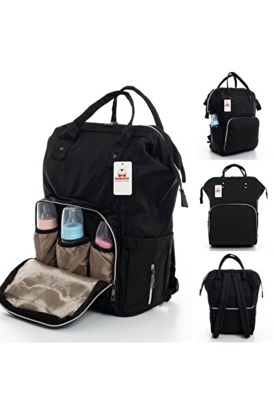 Papyon Baby Kids Biberon Termoslu Puset Askı Aparatlı Sıvı Geçirmez Kumaş Anne Bebek Bakım Sırt Çantası