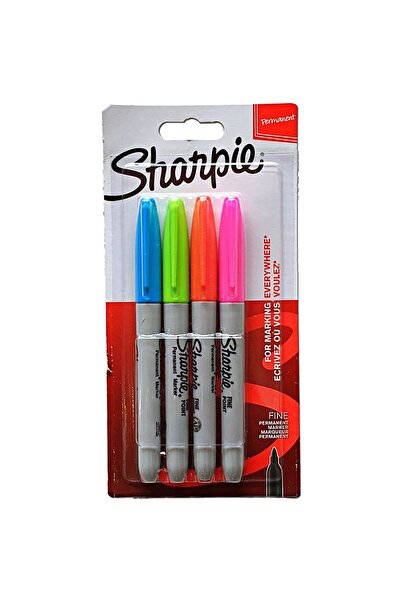 Sharpie Fine Permanent Markör Canlı Renkler 4’lü Set