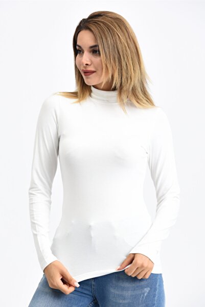 SPROUT fresh إكرو طويل الأكمام الصوف فيسكون الياقة المدورة