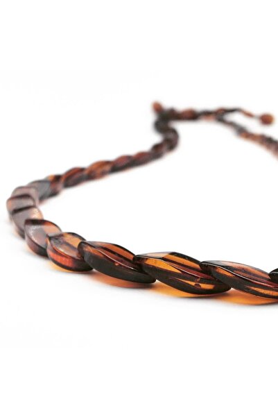 GAGO Doğal Taş Damla Kehribar Kolye