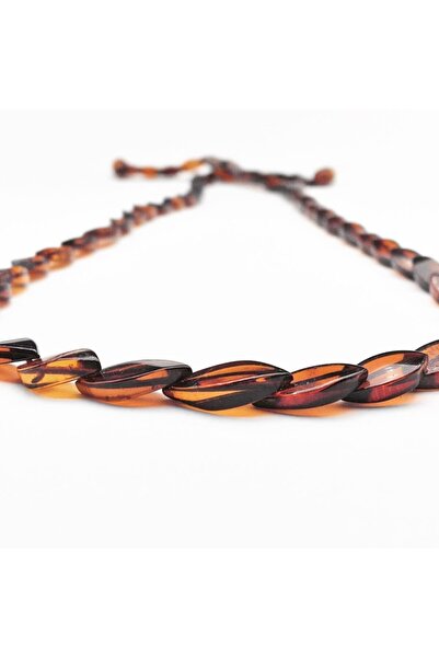 GAGO Doğal Taş Damla Kehribar Kolye