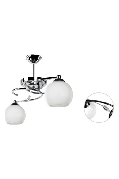 polataydinlatma Burcu 2 Li Camlı Krom Avize