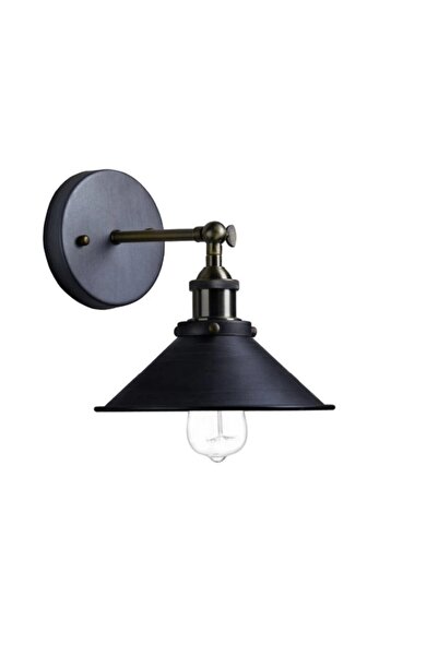 Dylight شمعدان حائط بهلواني مزخرف معدني أسود ريترو