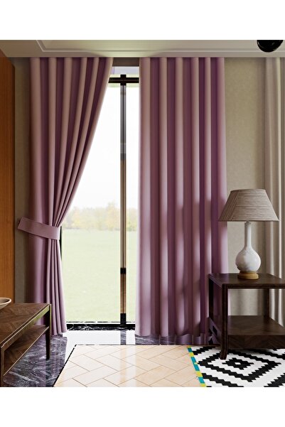 MODERN HOUSE Karartma Perde Blackout Fon Perde Gül Kurusu En:300, Boy:260.